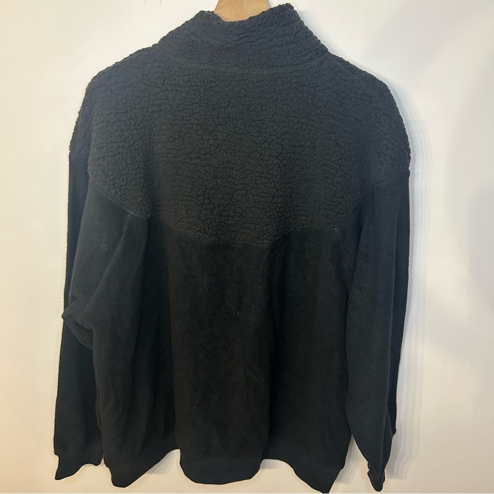 Aerie Women’s Black Quarter Zip Sherpa Sweatshirt, Size Large - Picture 7 of 10